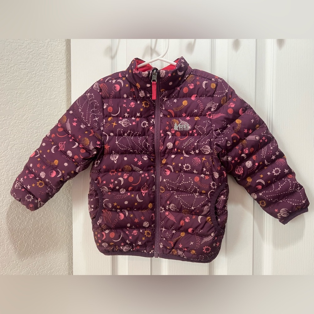 REI reversible Down Puffer Jacket size 4T